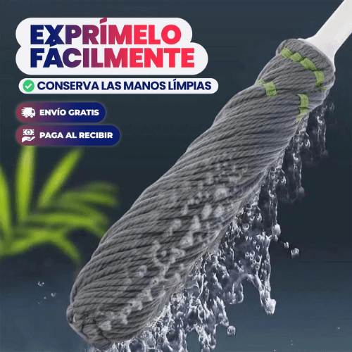 Trapero Giratorio 360° con Autoescurrido – ¡Limpieza sin esfuerzo en la mitad del tiempo!
