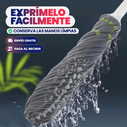 Trapero Giratorio 360° con Autoescurrido – ¡Limpieza sin esfuerzo en la mitad del tiempo!