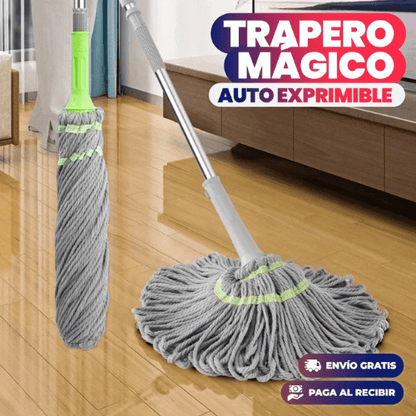Trapero Giratorio 360° con Autoescurrido – ¡Limpieza sin esfuerzo en la mitad del tiempo!
