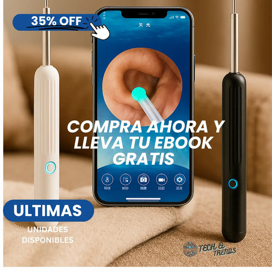 LimpiaTusOídos® PRO con Cámara 1080HD + Ebook GRATIS: “Cuida tu Audición en Casa”