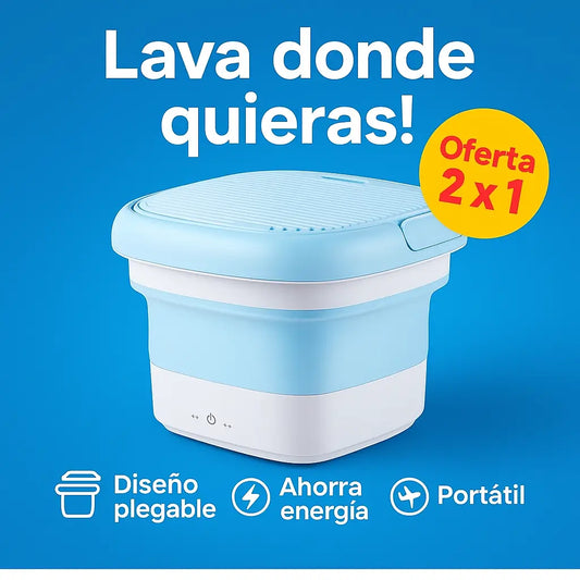 ¡Lava donde quieras sin complicarte! Mini Lavadora con Guía Digital GRATIS